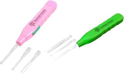 Pin to Pen 5 in 1 Flash Light Ear Pick set of 2(Multicolor)