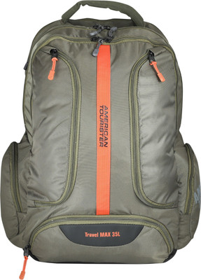 

American Tourister Yeti 03 Travel Max 35 L Laptop Backpack(Green), Tobacco