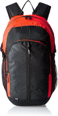 

Puma 24.5 Ltrs Black and Red Blast Casual Backpack (7375811) 24.5 L Backpack(Black, Orange), Black;red