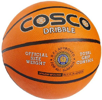 

Cosco DRIBBLE Basketball - Size: (Pack of 1, Multicolor, Orange