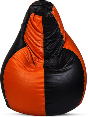

Sultaan XXXL Bean Bag Cover (Without Beans)(Black, Orange)
