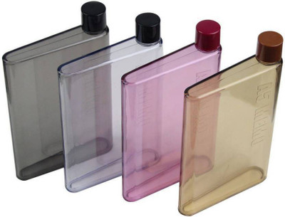 

Trisha Notebook bottle 420 ml Water Bottles(Set of 4, Multicolor)