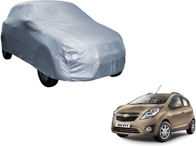 MOCKHE Car Cover For Chevrolet Beat (Without Mirror Pockets)(Silver)
