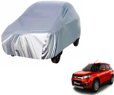 MOCKHE Car Cover For Maruti Suzuki Vitara Brezza (Without Mirror Pockets)(Silver)