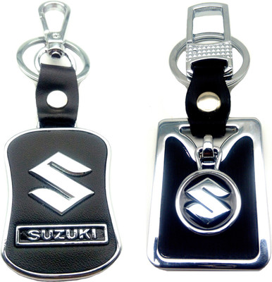 

City Choice New Combo of Suzuki Leather-Metal Locking Key Chain(Multicolor)