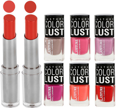 

Ramble Lipstick and Nail Polish combo Gift Pack(Set of 8)