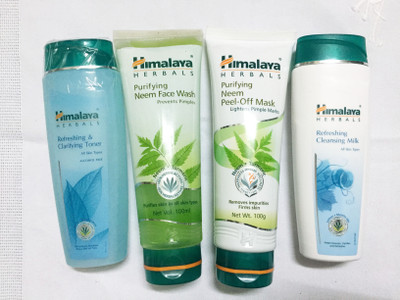 

Himalaya Refreshing & Clarifying Toner, Purifying Neem Face Wash, Purifying Neem Peel Off Mask, Refreshing Cleansing Milk(Set of)