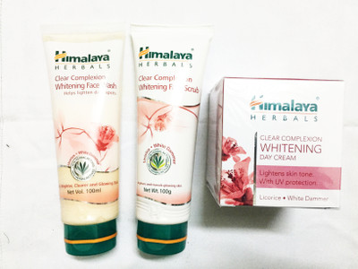 

Himalaya clear complixion whitening cream, face wash, scrub(Set of)