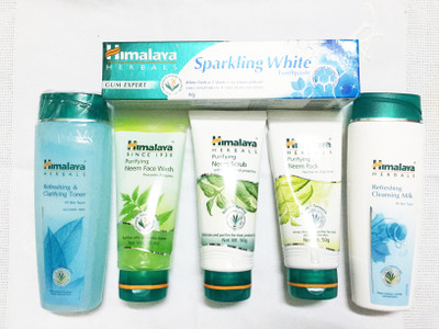 

Himalaya Neem Face Wash, Neem Scrub, Neem F, Refreshing cleansing milk, Refreshing clarifying toner(Set of 5)