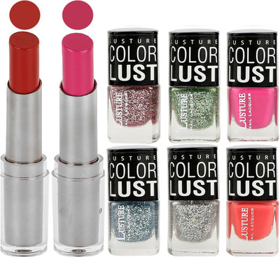 

Ramble Lipstick and Nail Polish combo Gift Pack(Set of 8)