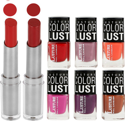 

Ramble Lipstick and Nail Polish combo Gift Pack(Set of 8)