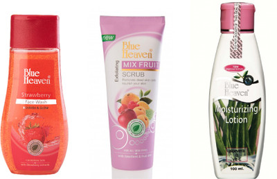 

Blue Heaven strawberry face wash,mix fruit scrub with motion(Set of 3)