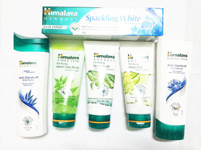 

Himalaya Purifying Neem Face Wash, Purifying Neem Face Screb, Purifying Neem Face Pack, Anti Dandruff Shampoo, Anti Dandruff Conditioner, Toothpaste(Set of)