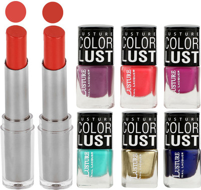

Ramble Lipstick and Nail Polish combo Gift Pack(Set of 8)