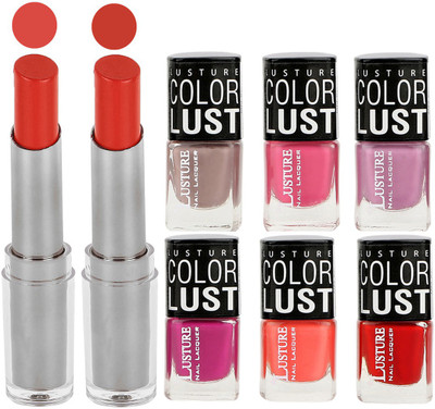

Ramble Lipstick and Nail Polish combo Gift Pack(Set of 8)
