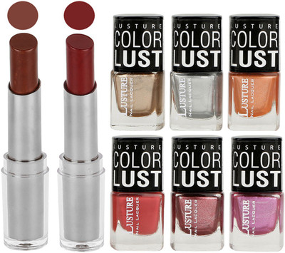 

Ramble Lipstick and Nail Polish combo Gift Pack(Set of 8)
