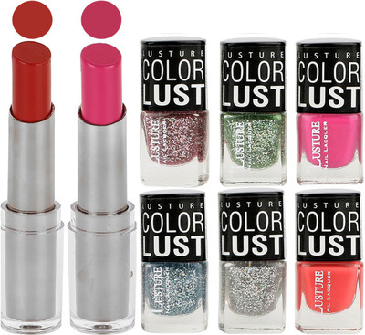 

Ramble Lipstick and Nail Polish combo Gift Pack(Set of 8)