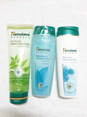 

Himalaya Purifying Neem Face Wash, Refreshing & Clarifying Toner, Refreshing Cleansing Milk(Set of)