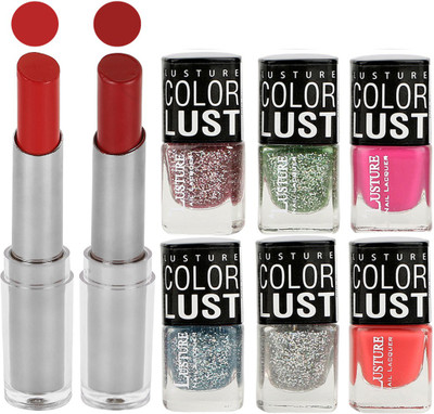

Ramble Lipstick and Nail Polish combo Gift Pack(Set of 8)