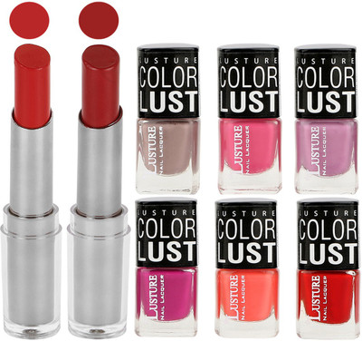 

Ramble Lipstick and Nail Polish combo Gift Pack(Set of 8)