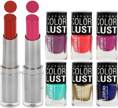 

Ramble Lipstick and Nail Polish combo Gift Pack(Set of 8)