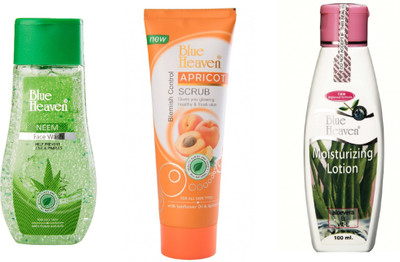 

Blue Heaven neem face wash,apricot scrub with lotion(Set of 3)