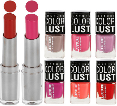 

Ramble Lipstick and Nail Polish combo Gift Pack(Set of 8)