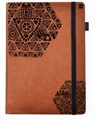 

Hamee A5 Notebook(Designer Printed PU Leather Undated A5 Notebook Planner, Tan)