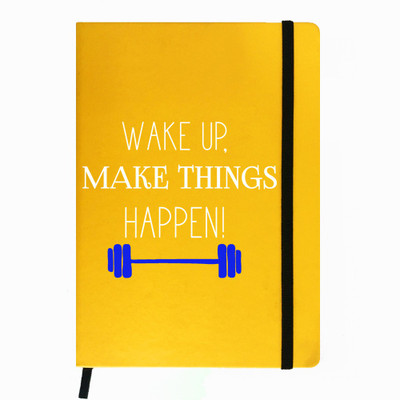 

Hamee A5 Notebook(Designer Printed PU Leather Undated A5 Notebook Planner, Yellow)