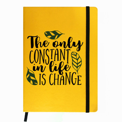 Hamee A5 Notebook(Designer Printed PU Leather Undated A5 Notebook Planner, Yellow)