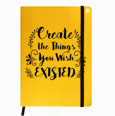 Hamee A5 Notebook(Designer Printed PU Leather Undated A5 Notebook Planner, Yellow)