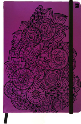 

Hamee A5 Notebook(Designer Printed PU Leather Undated A5 Notebook Planner, Purple)