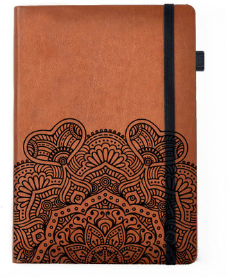 

Hamee A5 Notebook(Designer Printed PU Leather Undated A5 Notebook Planner, Tan)