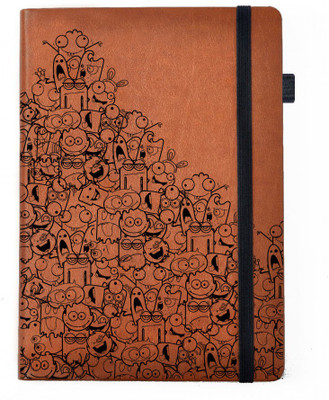 

Hamee A5 Notebook(Designer Printed PU Leather Undated A5 Notebook Planner, Tan)