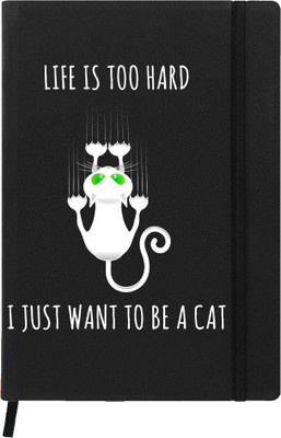 

Hamee A5 Notebook(Designer Printed PU Leather Undated A5 Notebook Planner, Black)