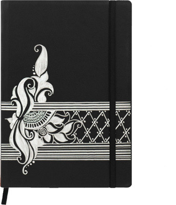 

Hamee A5 Notebook(Designer Printed PU Leather Undated A5 Notebook Planner, Black)