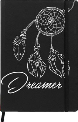 

Hamee A5 Notebook(Designer Printed PU Leather Undated A5 Notebook Planner, Black)