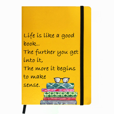 

Hamee A5 Notebook(Designer Printed PU Leather Undated A5 Notebook Planner, Yellow)
