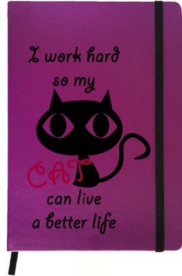 

Hamee A5 Notebook(Designer Printed PU Leather Undated A5 Notebook Planner, Purple)