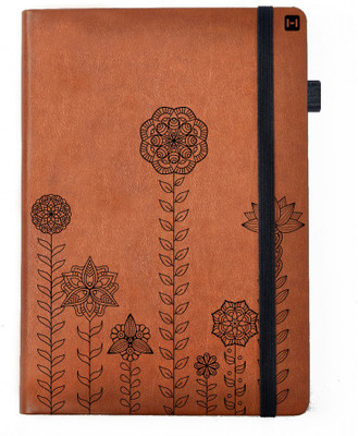 

Hamee A5 Notebook(Designer Printed PU Leather Undated A5 Notebook Planner, Tan)
