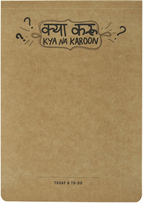 

LOOK WHAT HAPPENED A6 Note Pad(KYA KAROON KYA NA KAROON, Brown)