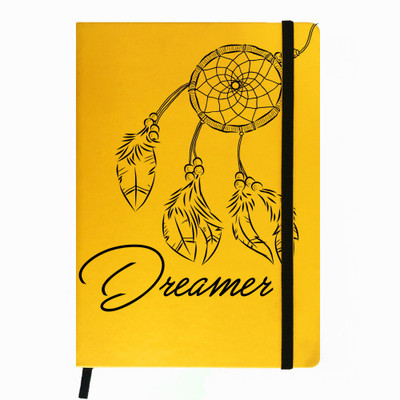 

Hamee A5 Notebook(Designer Printed PU Leather Undated A5 Notebook Planner, Yellow)