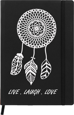 

Hamee A5 Notebook(Designer Printed PU Leather Undated A5 Notebook Planner, Black)