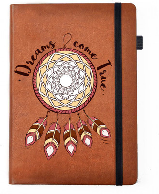 

Hamee A5 Notebook(Designer Printed PU Leather Undated A5 Notebook Planner, Tan)