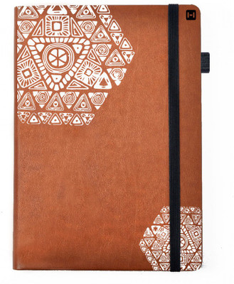 

Hamee A5 Notebook(Designer Printed PU Leather Undated A5 Notebook Planner, Tan)