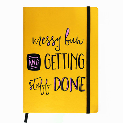 

Hamee A5 Notebook(Designer Printed PU Leather Undated A5 Notebook Planner, Yellow)