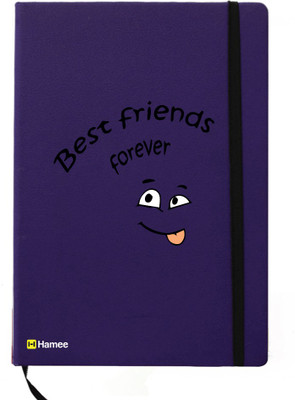 

Hamee A5 Notebook(Friendship Day Special Friends Theme Designer Printed Black Leather A5 Notebook - 200 pages, A5 size Naughty Friends, Blue)