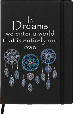 

Hamee A5 Notebook(Designer Printed PU Leather Undated A5 Notebook Planner, Black)