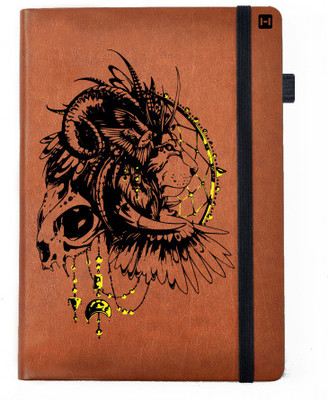 

Hamee A5 Notebook(Designer Printed PU Leather Undated A5 Notebook Planner, Tan)