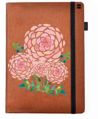 

Hamee A5 Notebook(Designer Printed PU Leather Undated A5 Notebook Planner, Tan)